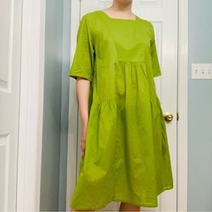 Gudrun Sjoden Dress Knee Length Green Oversized Minimalist Casual Nordic Medium
